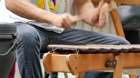 Male playing xylophone Stock Footage 68451613
