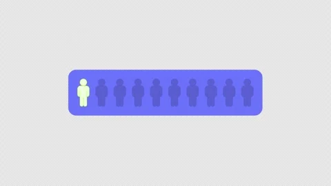 Male population progress animated data visualization UI element set Video stock 334871171