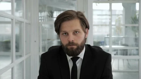Male Professional communicating by videoconference Webcam view Modern technology Video stock 143425809