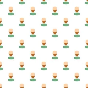 Male profile avatar pattern seamless digital background Stock Illustration