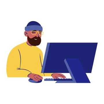 Male programmer design Stock-Illustration