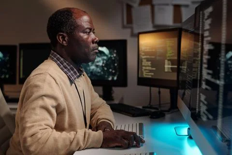 Male programmer developing new software 写真素材
