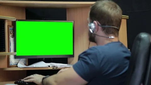 Male programmer working with code on screen Stock Footage 81041997