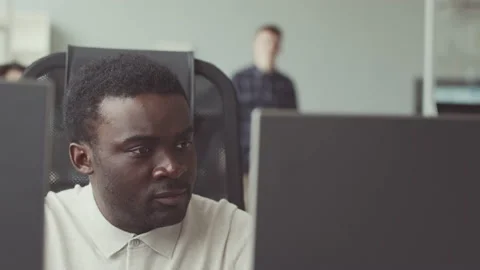 Male Programmers Working in Office Stock Footage 219311233