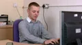 Male receives bad news text message HD Footage