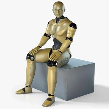 Male Robot Rigged 3D Model