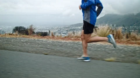 Male runner exercising Stock Footage 53084700