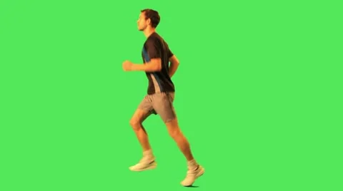 Male runner Stock Footage 12141717