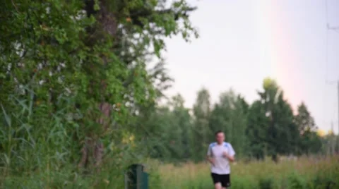 Male Runner Jogging Video stock 53278705