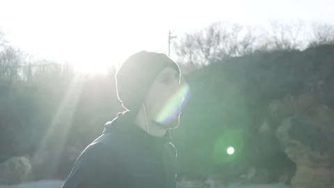 Male runner training Stock Footage 99683310