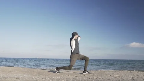 Male runner training Stock Footage 99683325