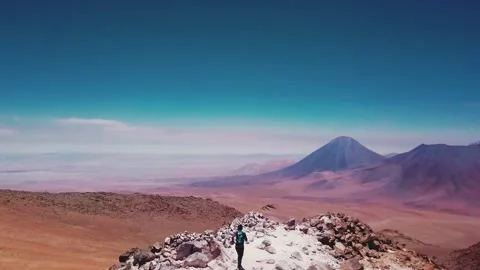 Male runner training in high mountain Stock Footage 132013530