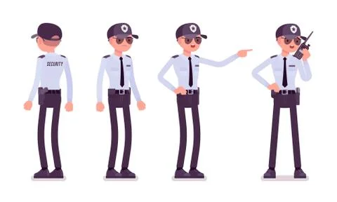 Male security guard Stock Illustration