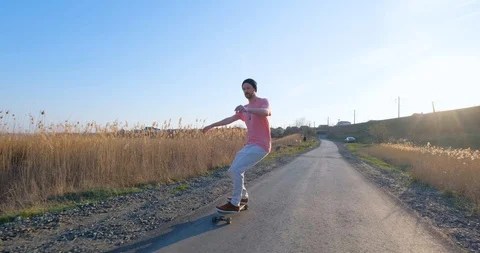 Male with skateboard Stock Footage 126957895