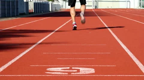 Male sprinter exercise Stock Footage 8920654