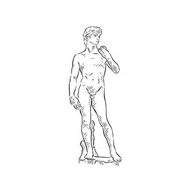 Male statue Stock Illustration
