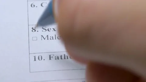 Male status in application form Vídeos de archivo 169552913