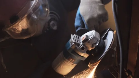 Male stylize the shape of the axe Stock Footage 129044822