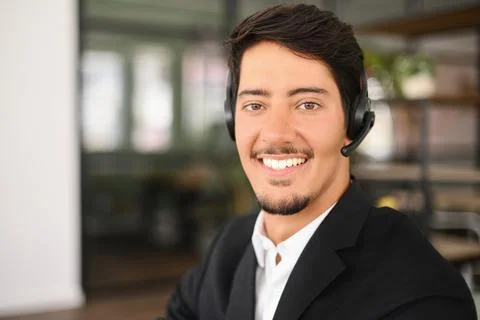 Male support worker in touch Foto stock
