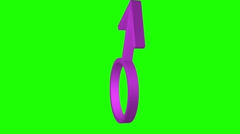 Male symbol 3d green screen loop mars sign pink Stock Footage 59129432