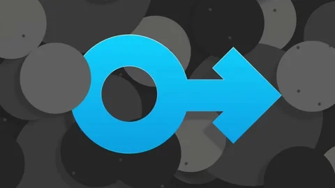 Male symbol on moving graphic background Stock Footage 130856853