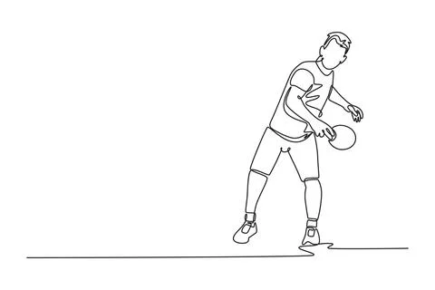 Male table tennis player hitting the ball with precision and big power Stock Illustration