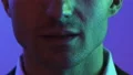 The male talking on the dark background 4k or 4k+ Resolution