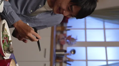 Male talking to his daughter while enjoying Stock-Footage 256785396