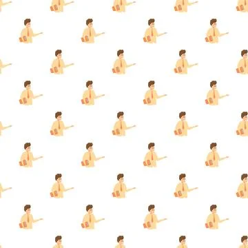 Male teacher character pattern presenting educational concept 스톡 일러스트