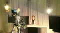 Male teen presenter in television studio 2 HD Footage