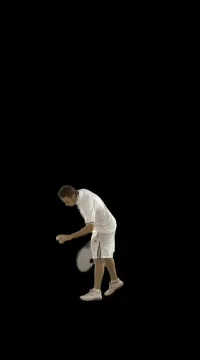 Male tennis player serves. Stock Footage