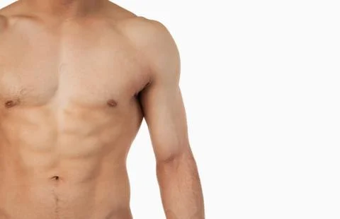 Male toned abs Stock Photos