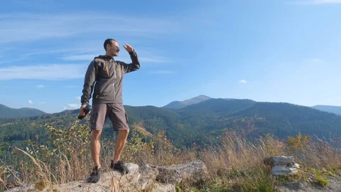 Male trail runner Stock Footage 121315470