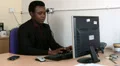 Male types anxiously on keyboard HD Footage