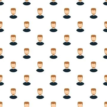Male user avatar seamless pattern for web design 스톡 일러스트