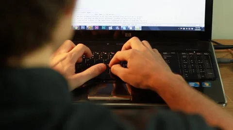 Male using Electronic Drawing Tablet, Illustrating Stock Footage 49157532