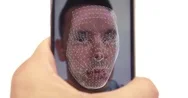 Male Using Latest Smartphone With Facial Recognition, Face Id To Unlock Phone Stock Footage