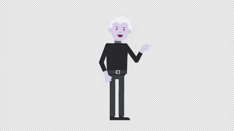 Male Vampire Pointing Right Stock Footage 205051189