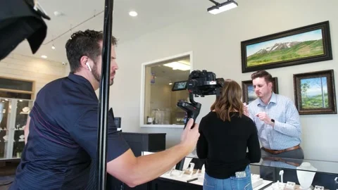 Male Videographer Using A Gimbal Stock-Footage 131246352