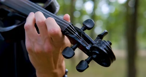 Male with violin Stock Footage 141152352