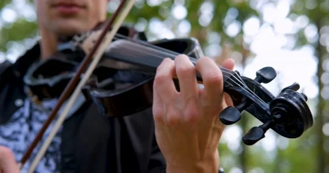 Male with violin Stock Footage 141152376