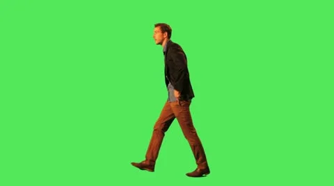 Male walking to work Stock Footage 12141729