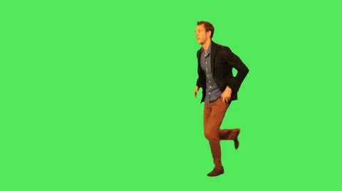 Male walking to work Stock Footage 12141741