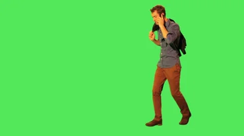 Male walking to work Stock Footage 12141744