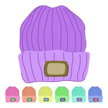 Male winter hat man vector cartoon graphic Ilustración de archivo