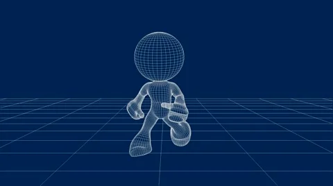 Male wire running Stock Footage 942167