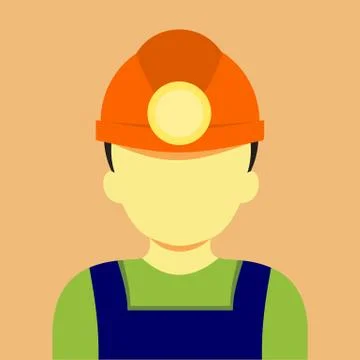 Male Work Miner Mining Vector Illustration Graphic Stock Illustration
