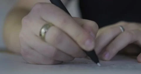 Male writer at work Stock Footage 145139087