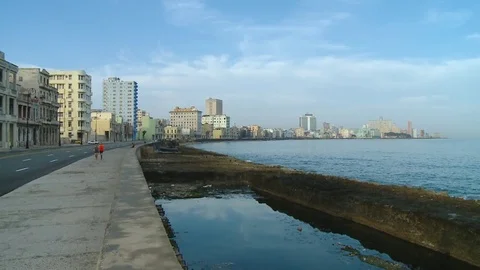 Malecón in Havana , Cuba Video stock 70842056