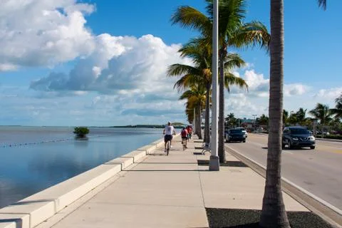Malecon In Key West Stock Photos